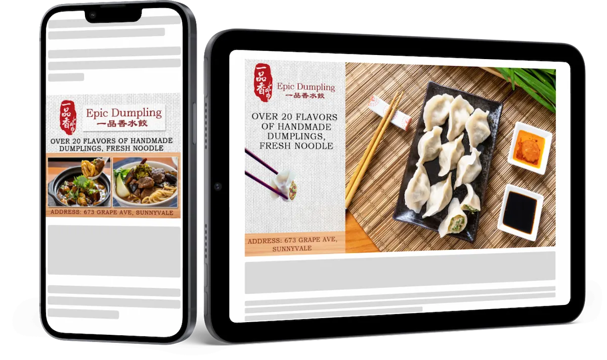 restaurants banner ads