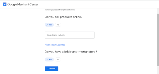 Create a Google Merchant Center account